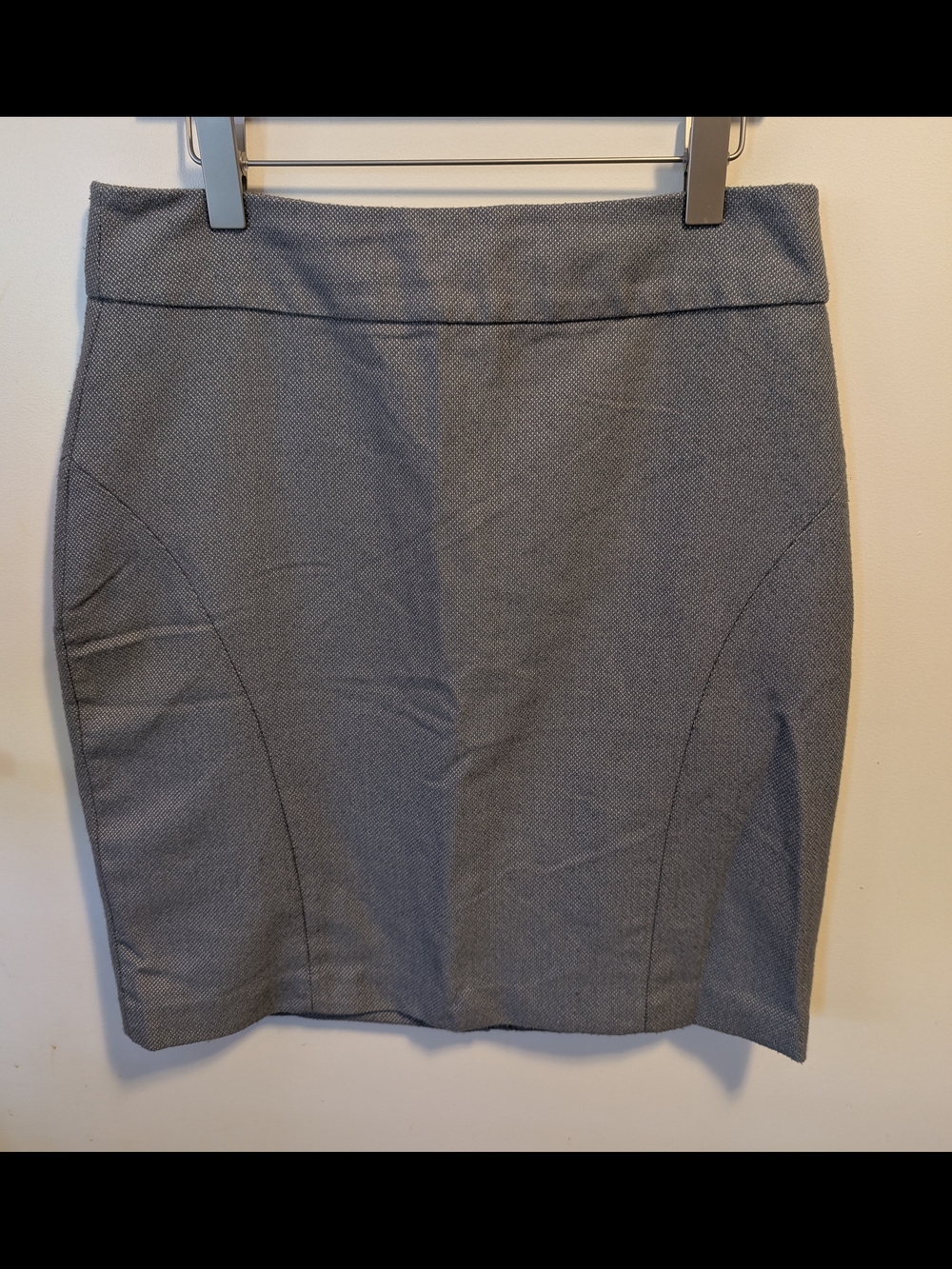 Banana Republic Tweed Grey Textured Ponte Pencil Skirt